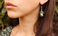 Load image into Gallery viewer, Midnight Mushie Earrings