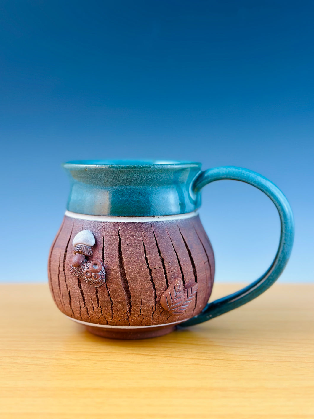 Turquoise Mushie Madera Mug