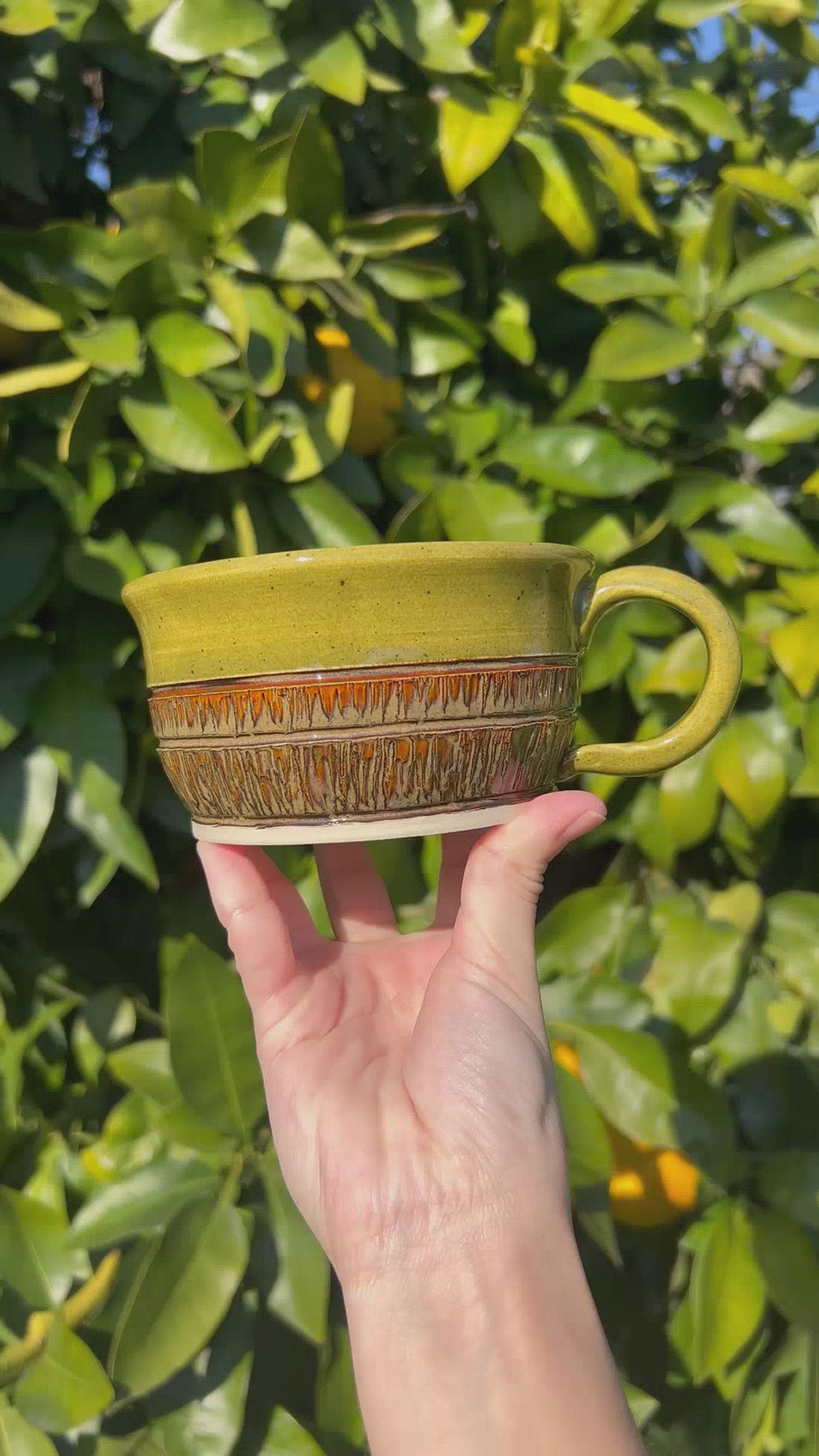 Olive Speckle Soup Mug
